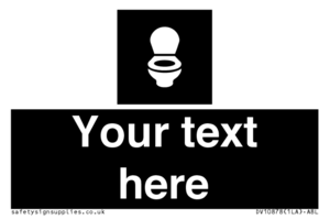 Custom information: black panel wc toilet